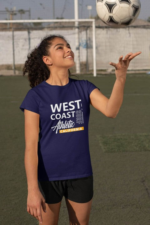 Slogan T Shirts Youth/Kids West Coast Athletic navy