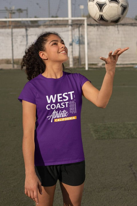 Slogan T Shirts Youth/Kids West Coast Athletic purple