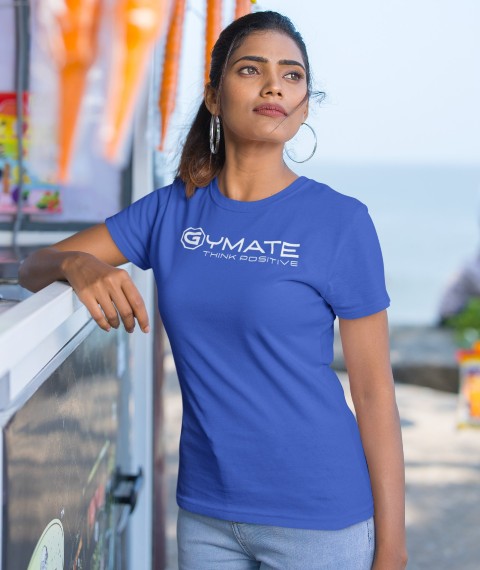 Designer T Shirts For Women | Athleisure Designer T shirts royal blue