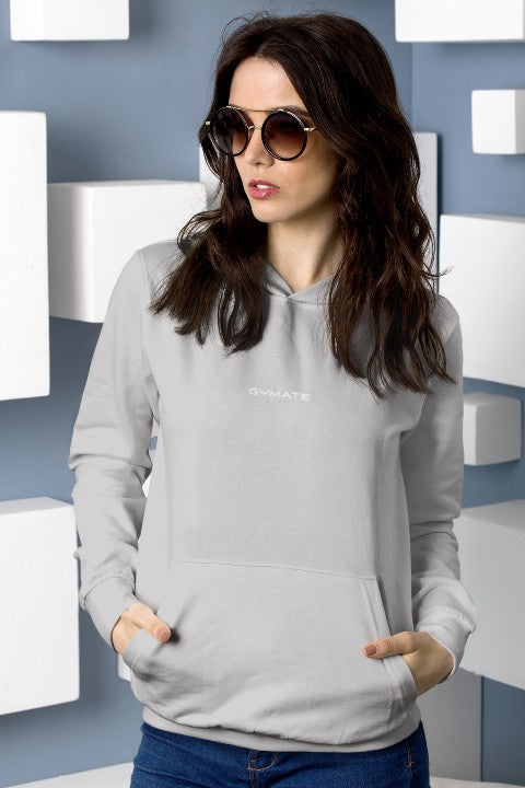 Designer Womens Hoodies Original Gymate ctr/small grey