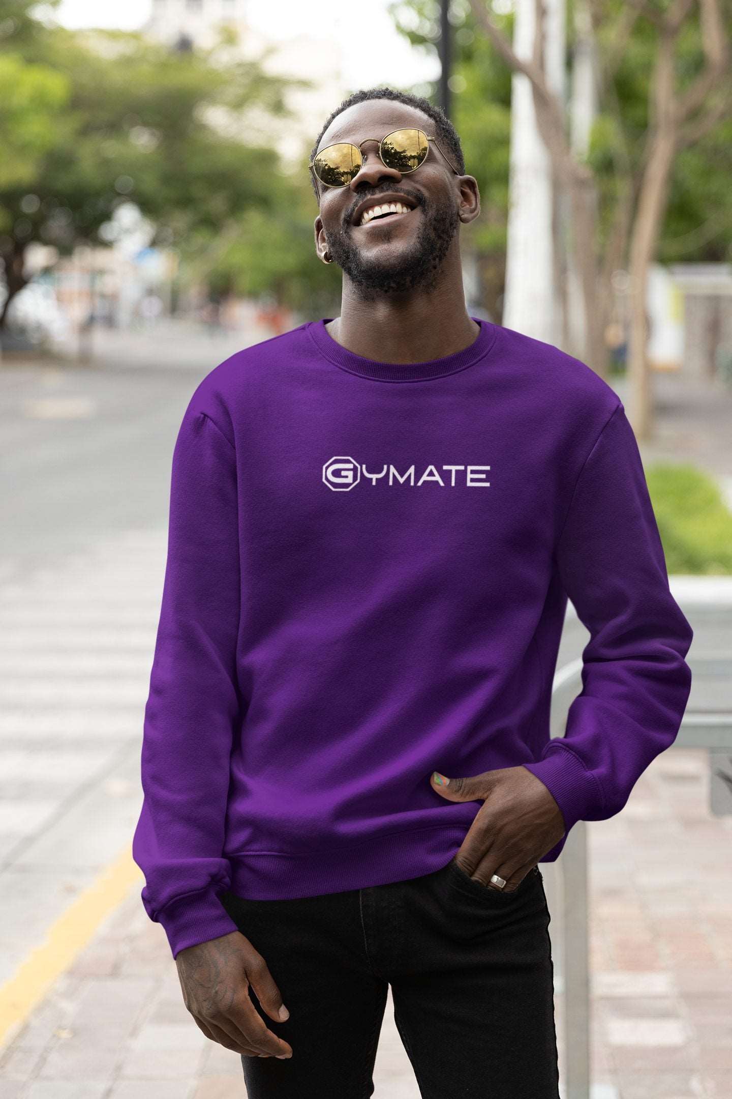 Mens Sweatshirt Gymate Logo [large/ctr] purple