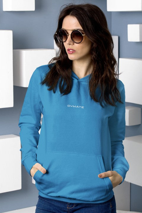 Designer Womens Hoodies Original Gymate ctr/small blue