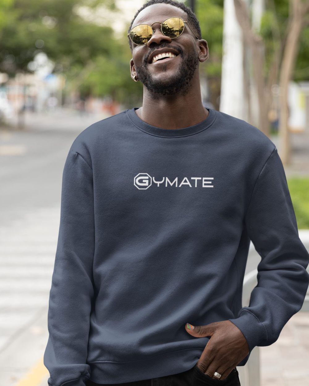 airforce blue Mens Sweatshirt Gymate Logo [large/ctr]