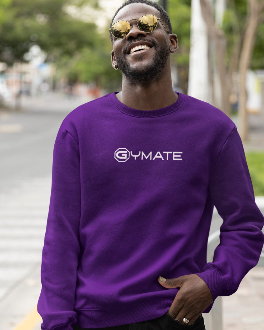 purple Mens Sweatshirt Gymate Logo [large/ctr]