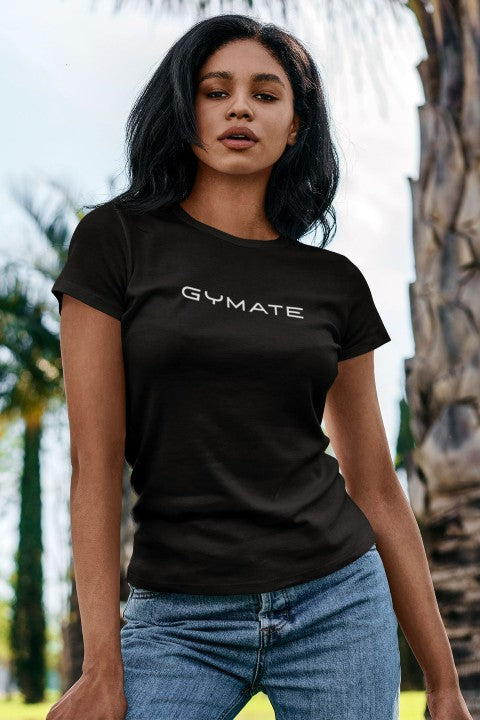 Womens T shirts Gymate Original Ctr Large Black