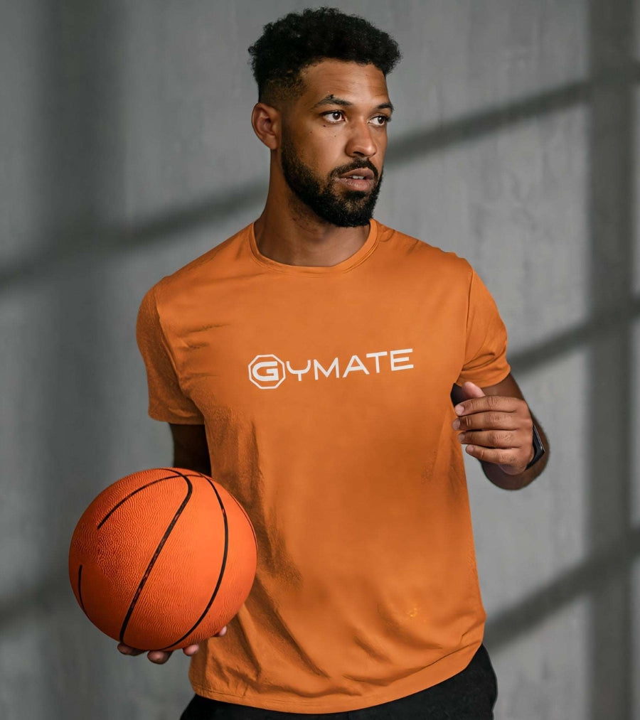 Performance Orange Activewear T shirt Gymate Statement