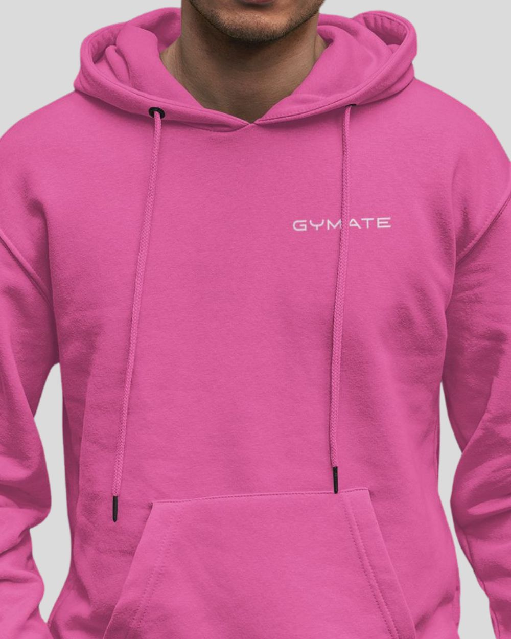 pink close up mens hoodies designer logo chest