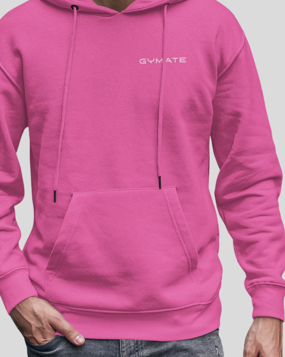 pink close up mens hoodies designer hem and cuff