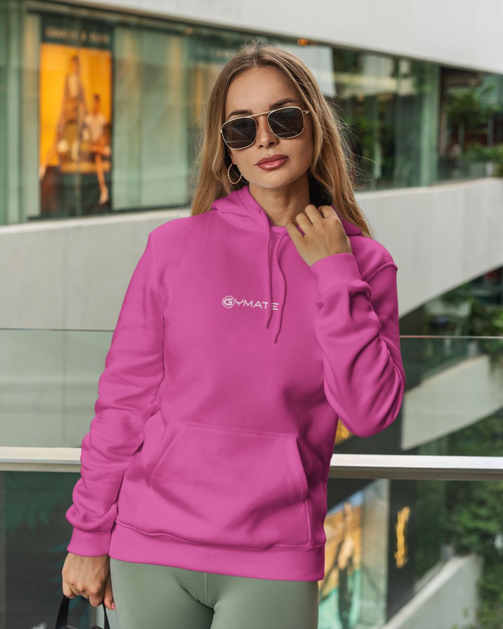 Womens Designer Hoodies Original Gymate ctr/small pink