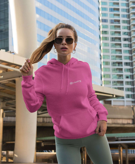 Pink Womens Hoodies Designer Gymate [chest] pink