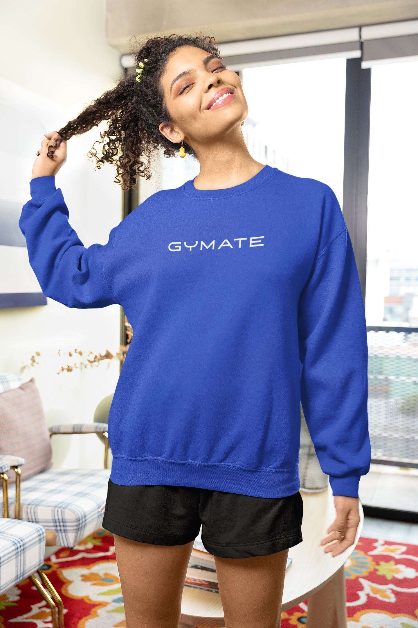 Womens Sweatshirts Original Gymate Logo [large] royal blue