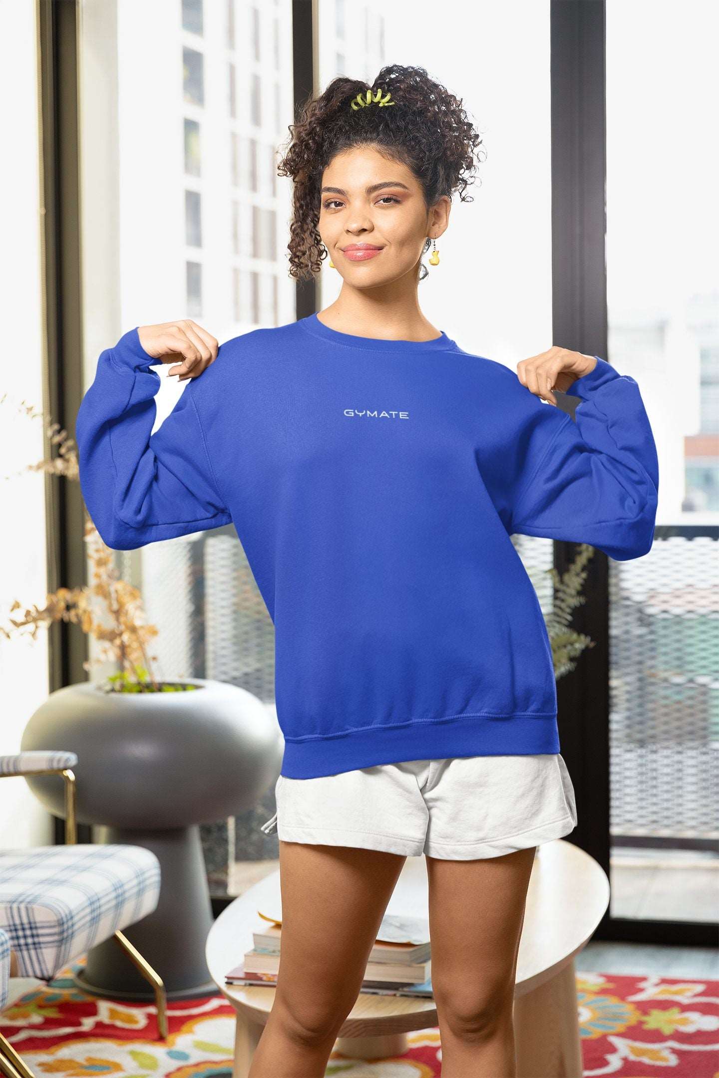 Womens Sweatshirts Original Gymate ctr/small royal blue
