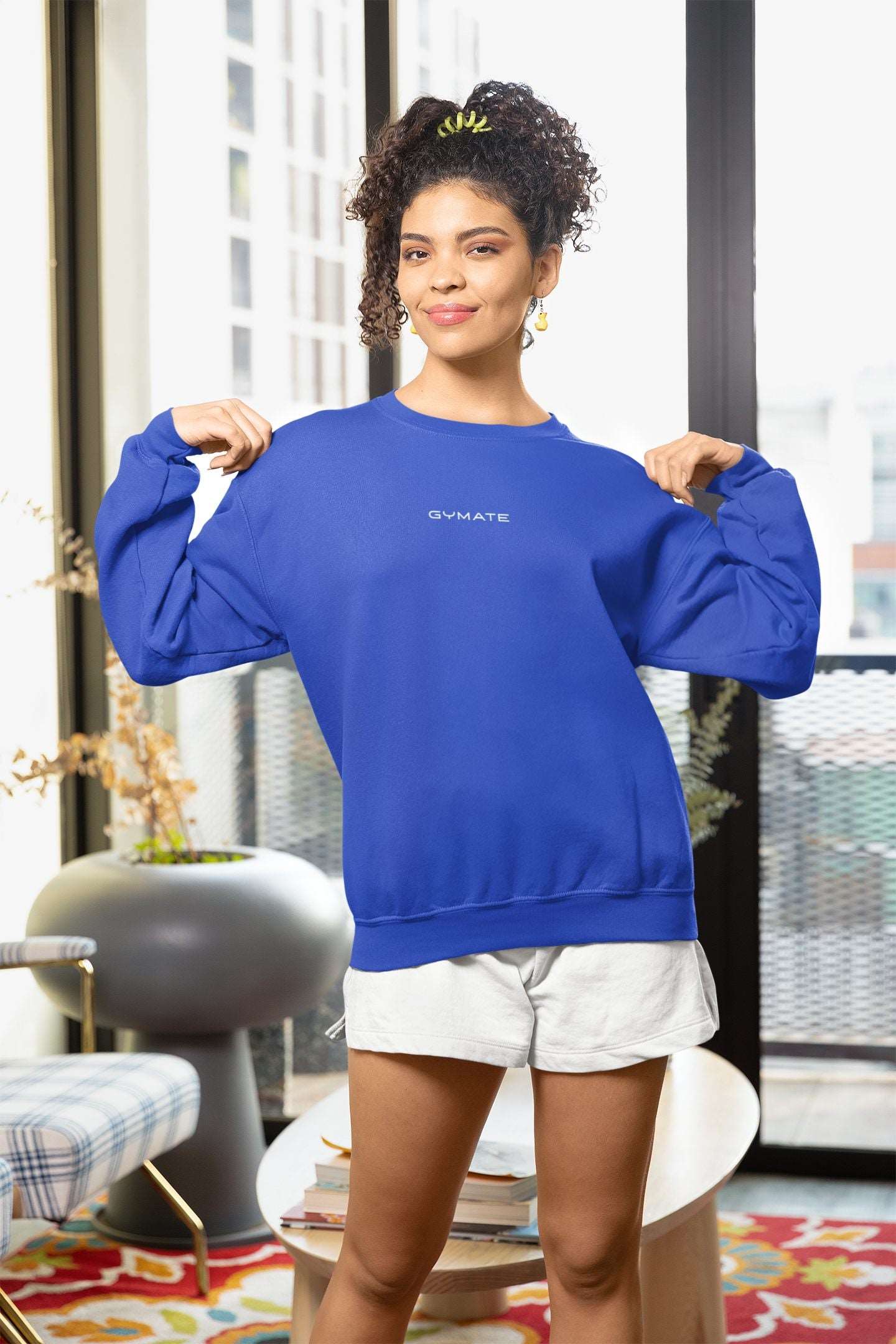 Womens Quality Sweatshirts Original Gymate ctr/small royal blue