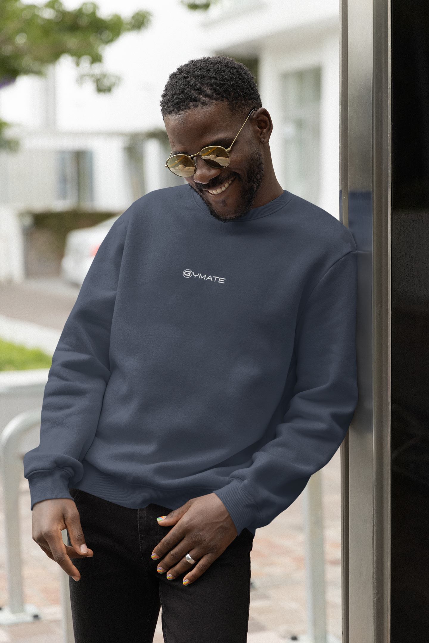 Mens Sweatshirt Gymate Logo [sml/ctr] airforce blue
