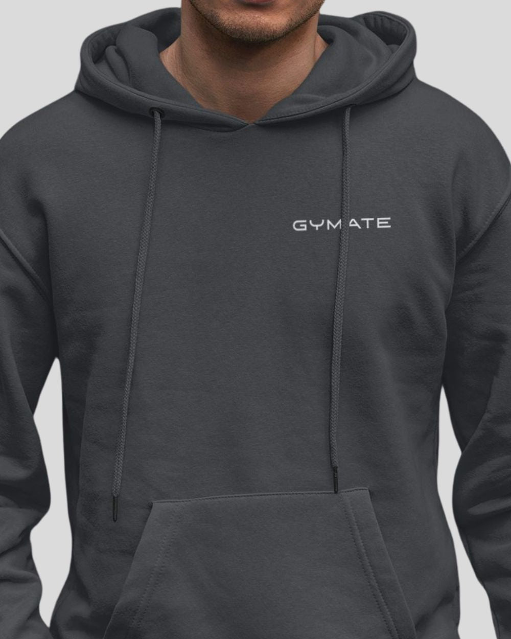 dark grey close up mens hoodies designer logo chest