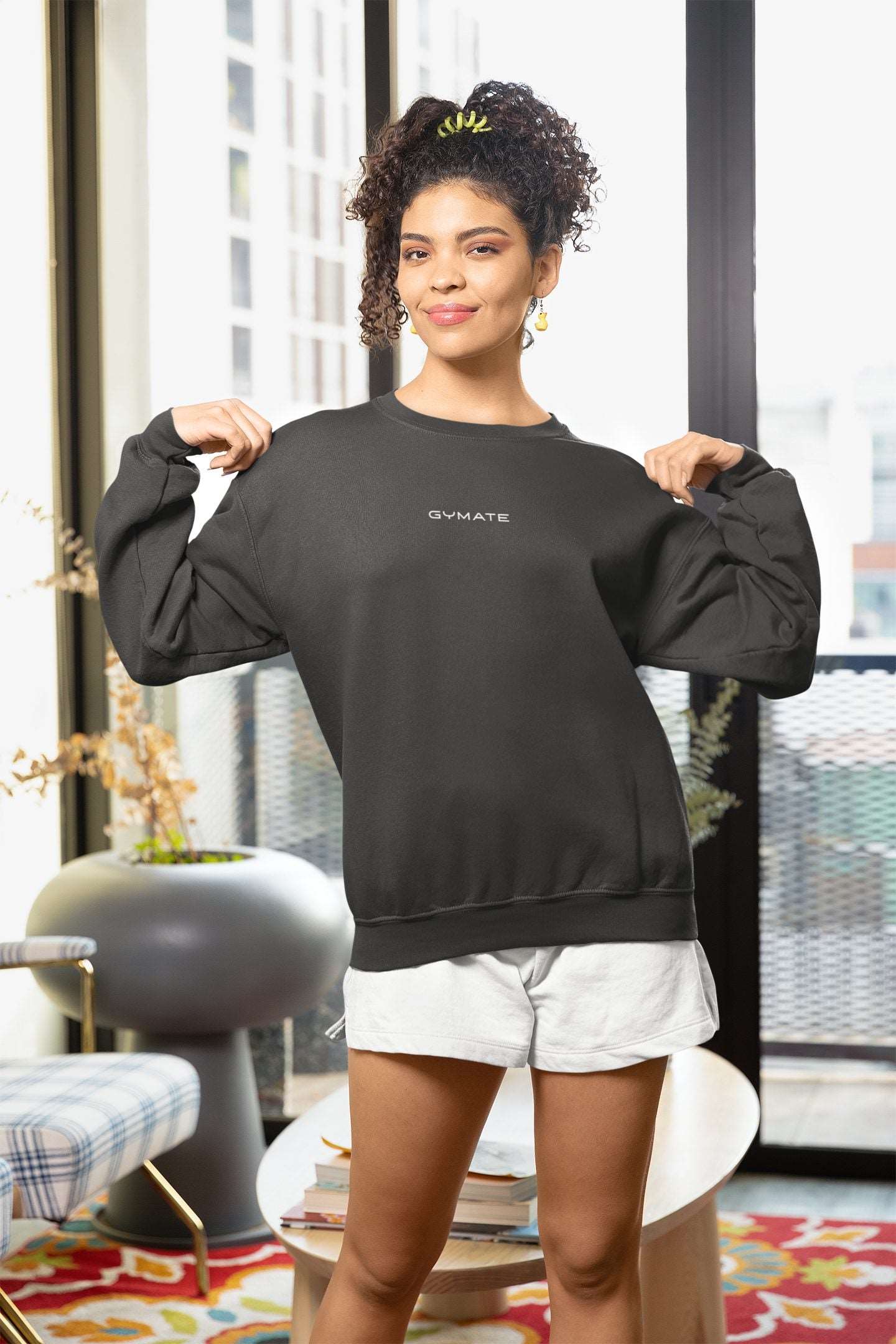 Womens Sweatshirts Original Gymate ctr/small dark grey