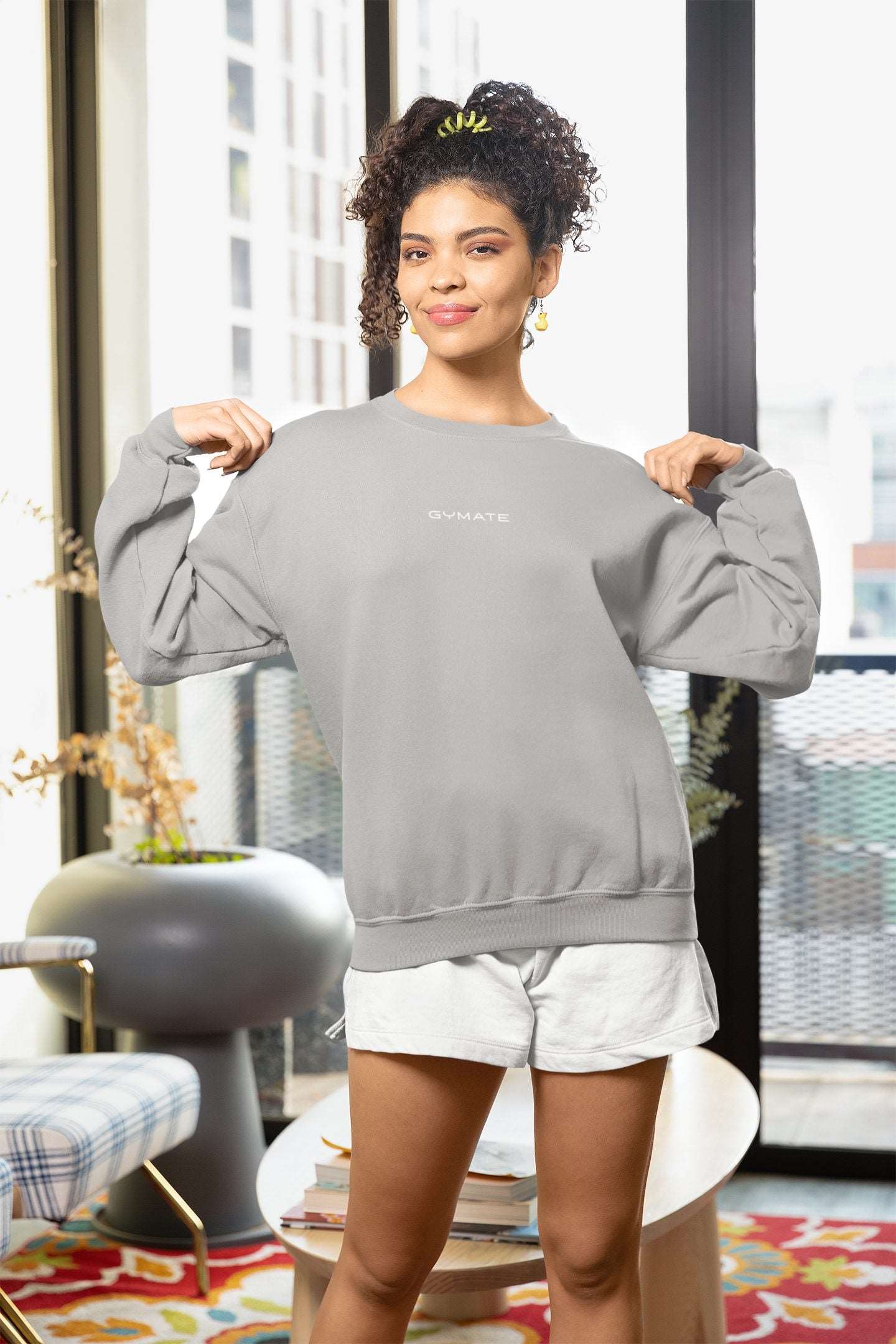 Womens Quality Sweatshirts Original Gymate ctr/small grey