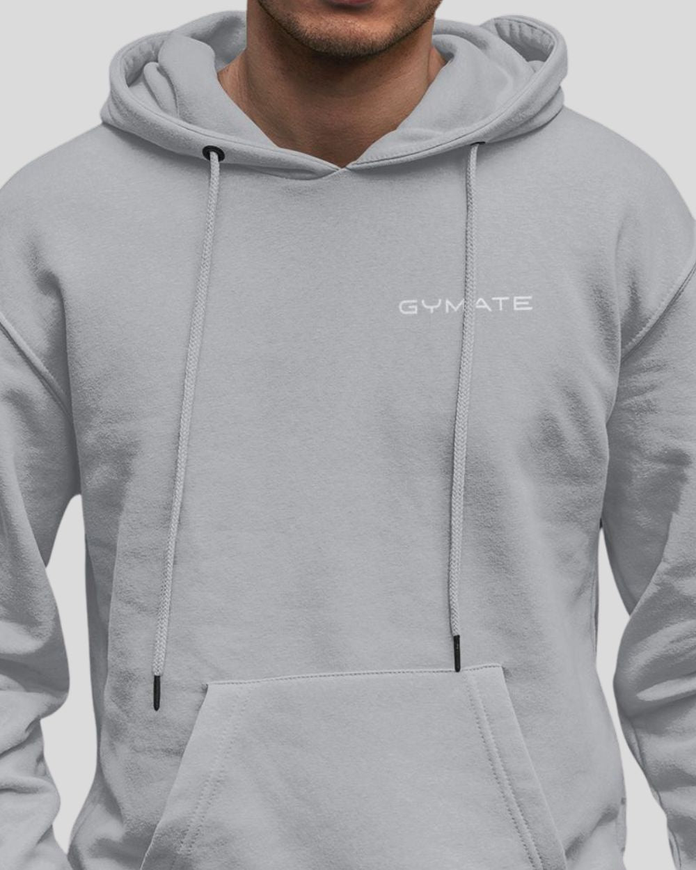 moondust grey close up mens hoodies designer logo chest