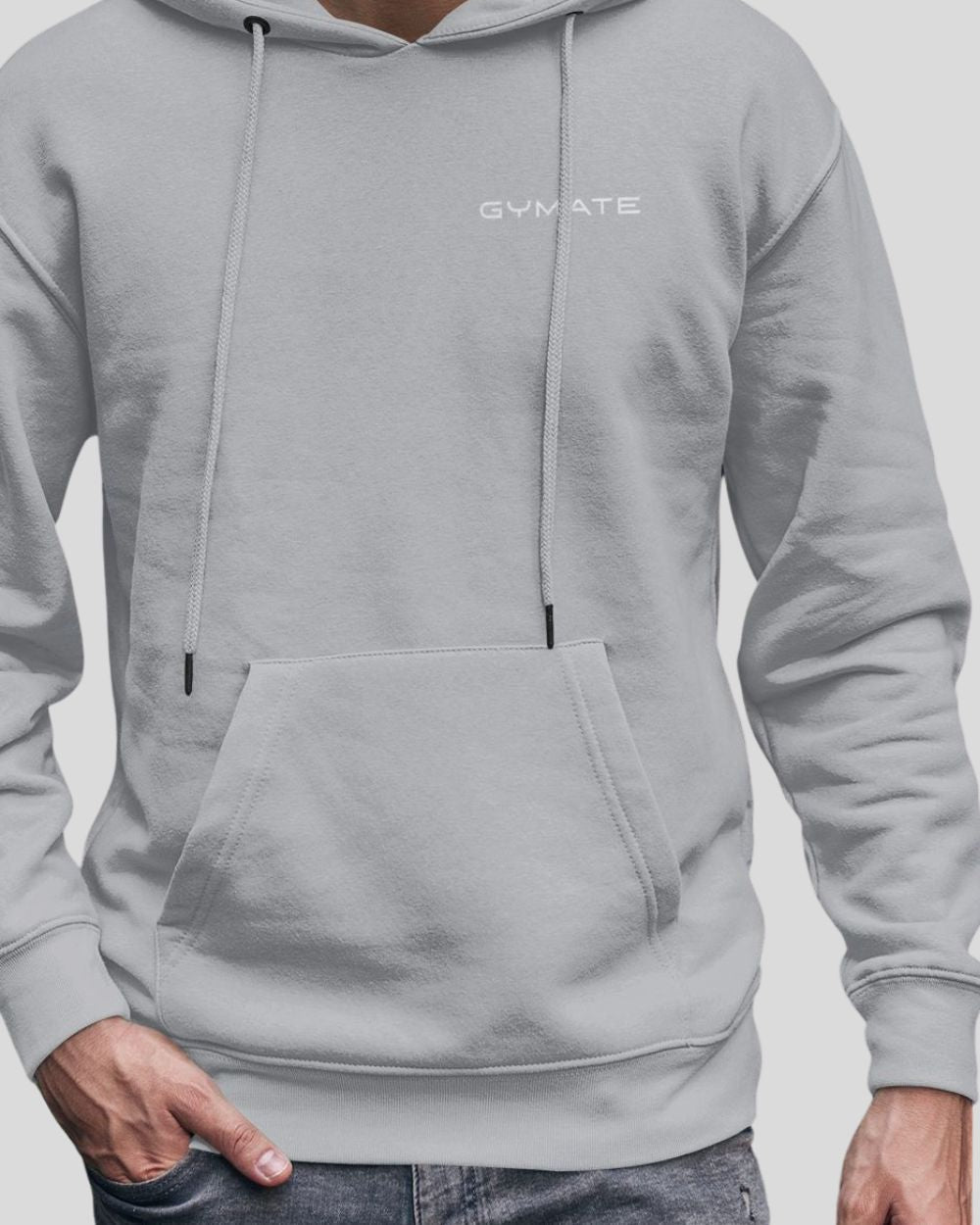 moondust grey close up mens hoodies designer hem and cuff