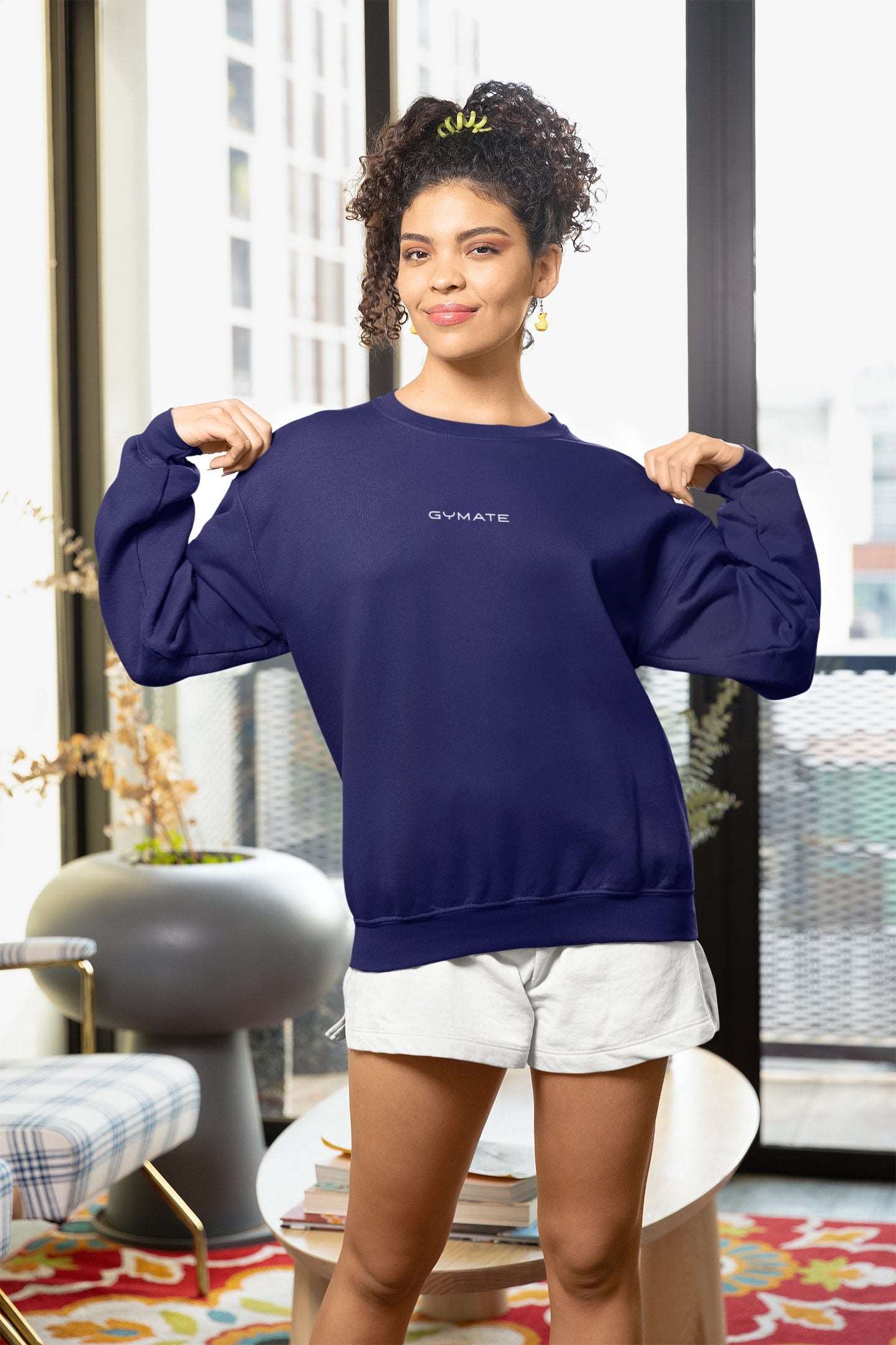 Womens Sweatshirts Original Gymate ctr/small navy