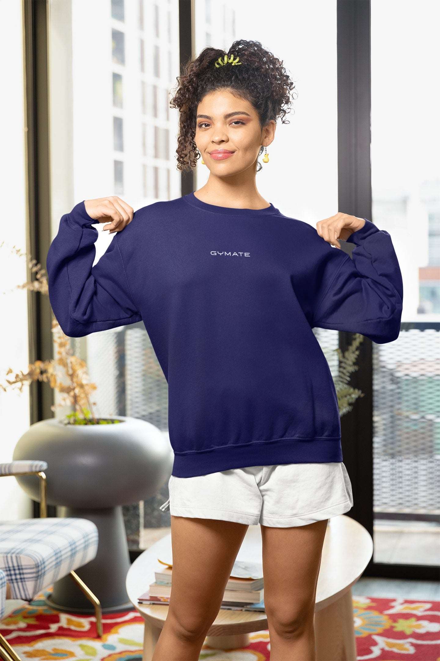 Womens Quality Sweatshirts Original Gymate ctr/small navy