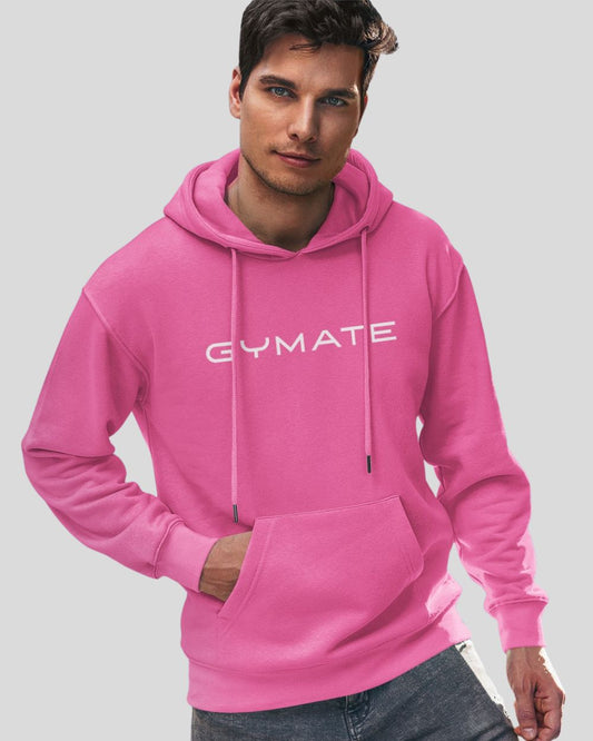 pink Mens Hoodies Designer Gymate Original [large logo]