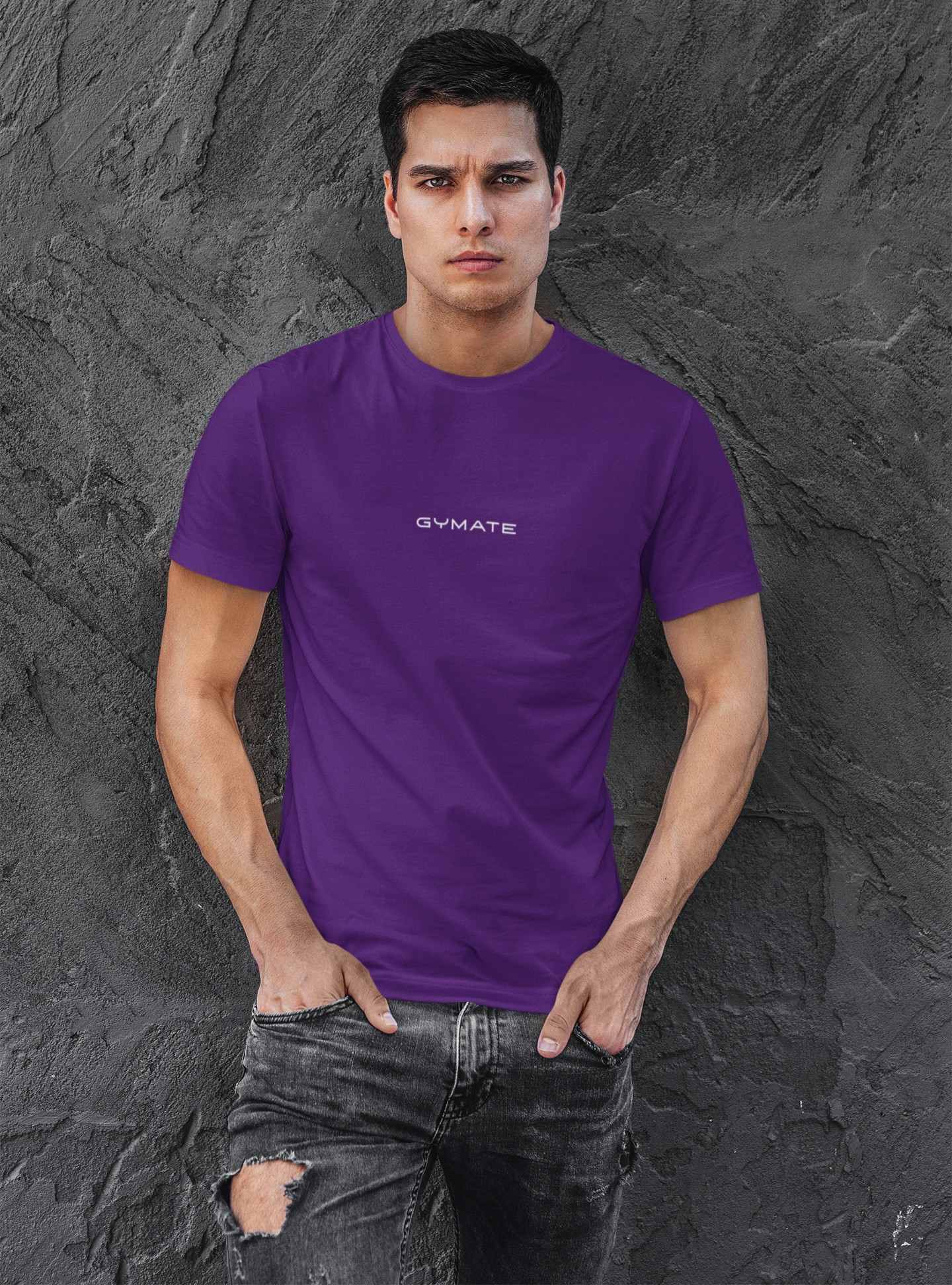 Designer mens T shirts Original Gymate sml/ctr purple