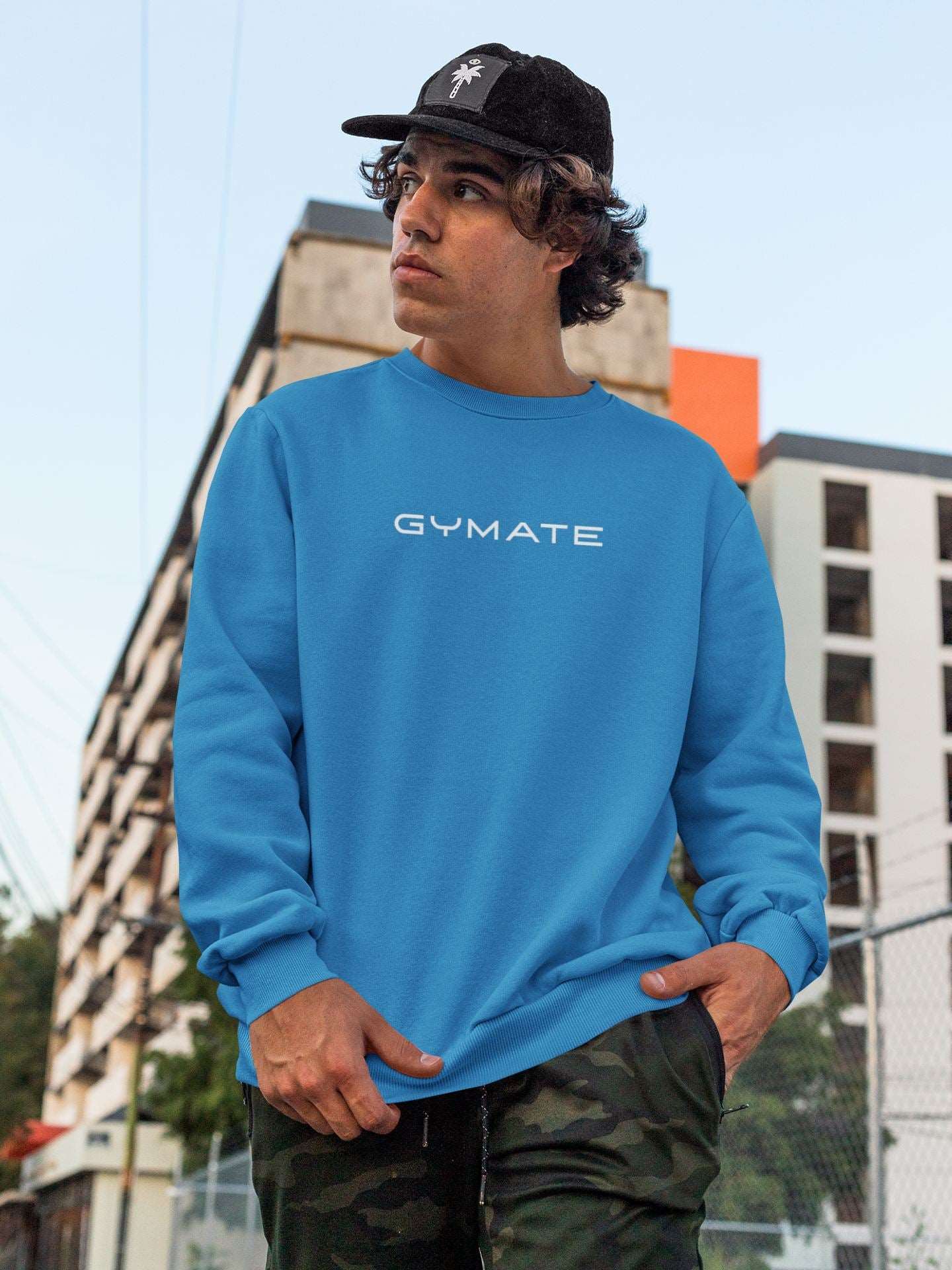 Mens Sweatshirts Original Gymate Logo [large/ctr] sapphire blue