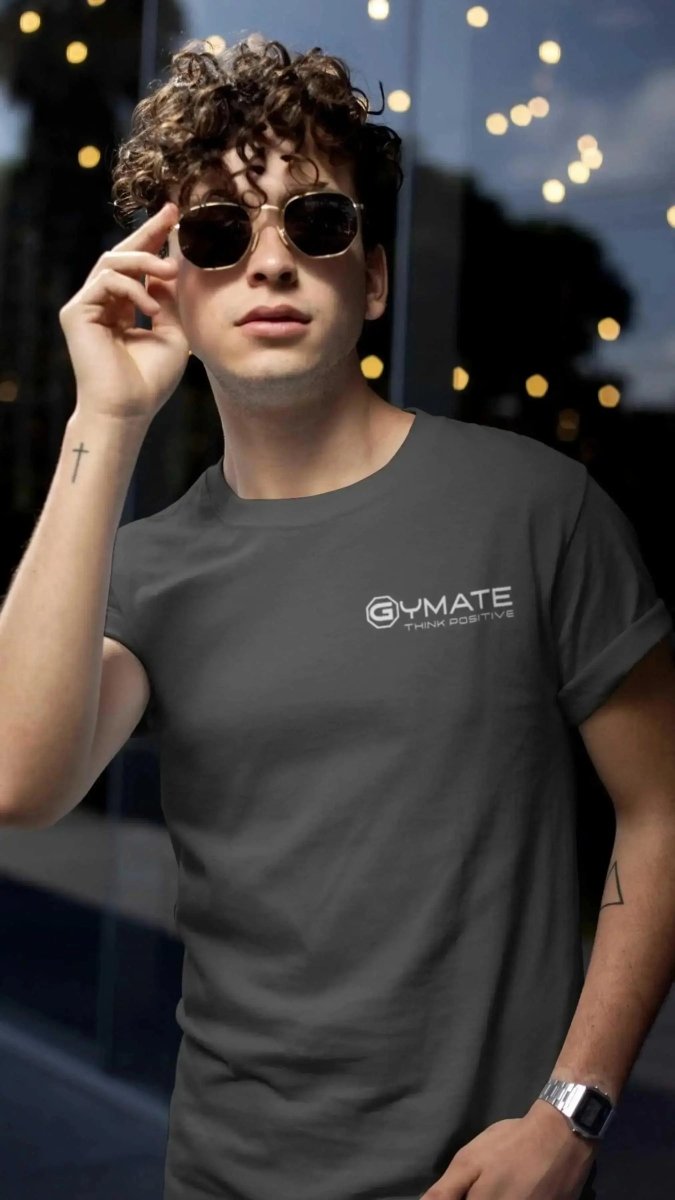 Stylish T Shirts for Men Gymate Branded Active and Leisure Wear dark grey