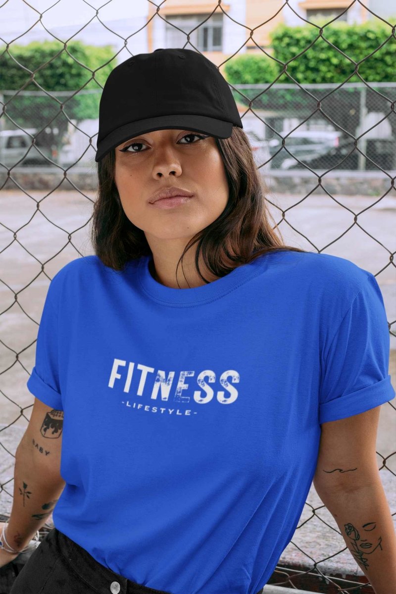 Womens Slogan T Shirts Activewear / Athleisurewear | Fitness Lifestyle blue