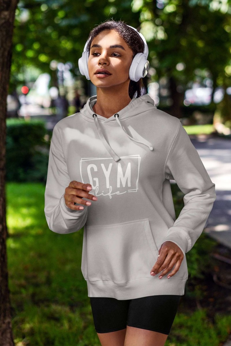Stylish Hoodies For Women Activewear / Athleisure Fit | Gym Life logo grey