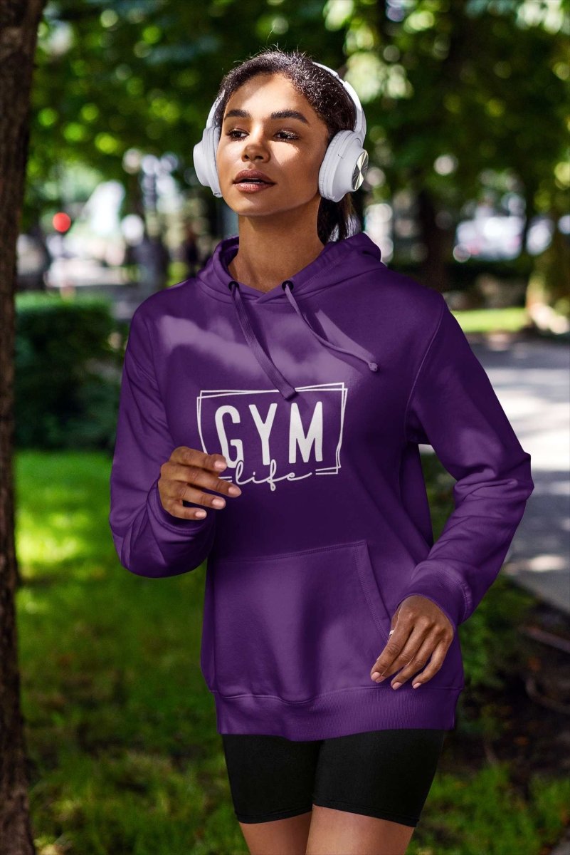 Stylish Hoodies For Women Activewear / Athleisure Fit | Gym Life logo purple
