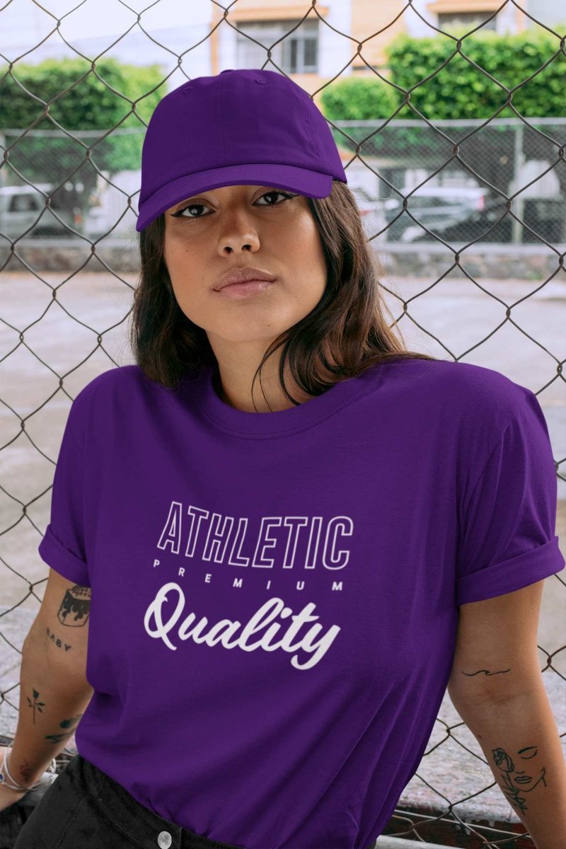slogan t shirts womens Activewear & leisure wear | Athletic quality purple
