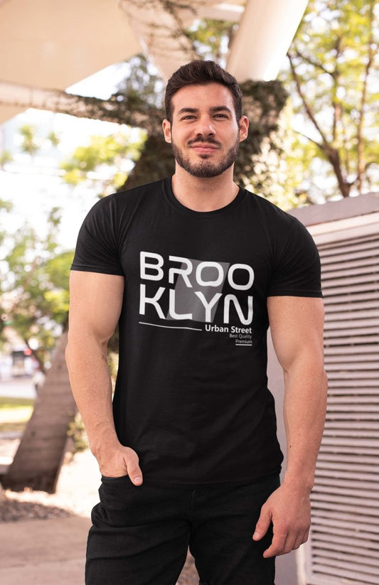 T shirts mens stylish Activewear & | Brooklyn black