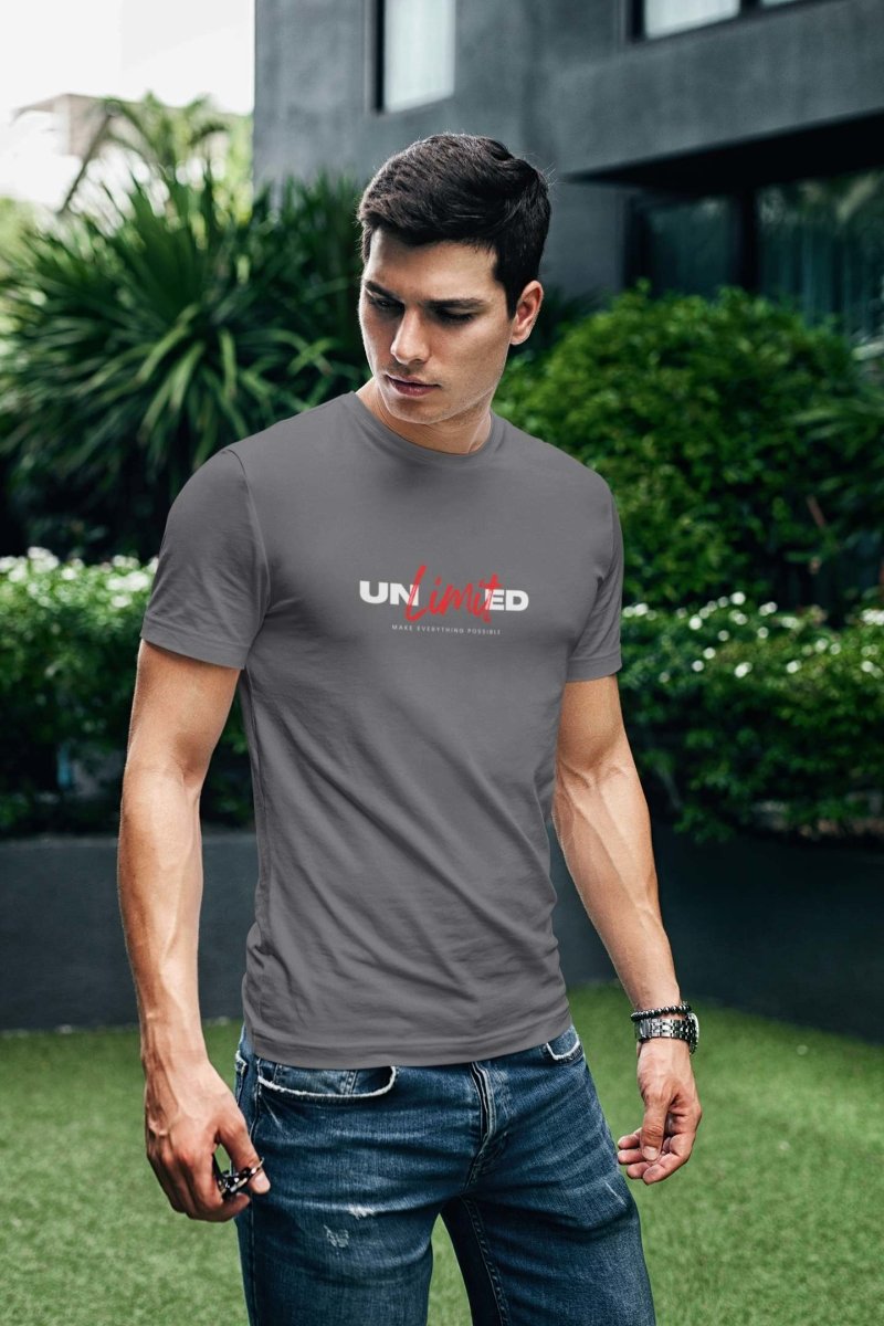 designer T-Shirts for men to inspire Men | unlimited light grey