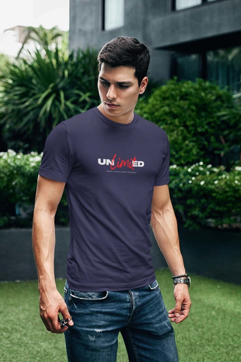 designer T-Shirts for men to inspire Men | unlimited navy
