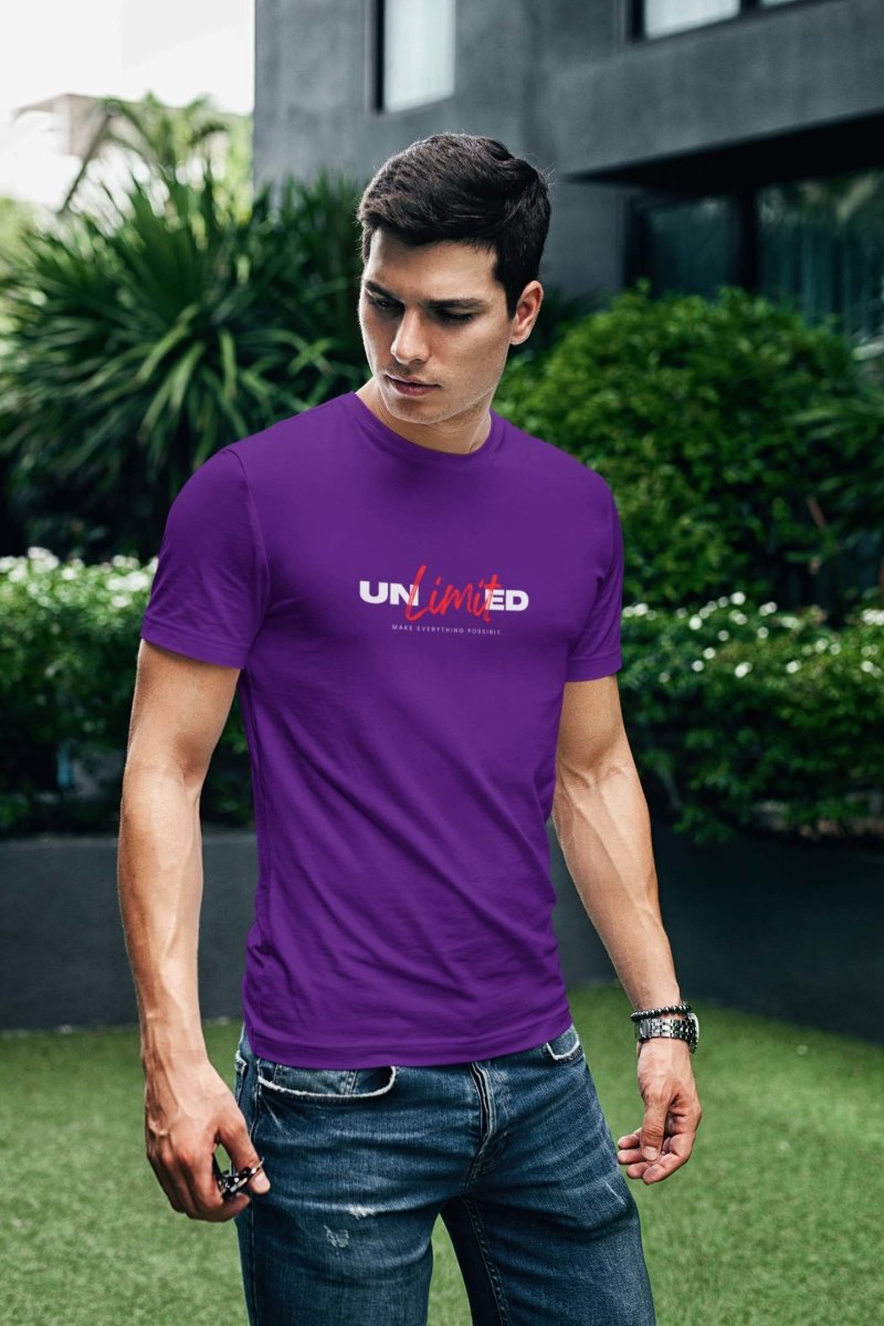 Stylish T Shirt to inspire Men | unlimited purple
