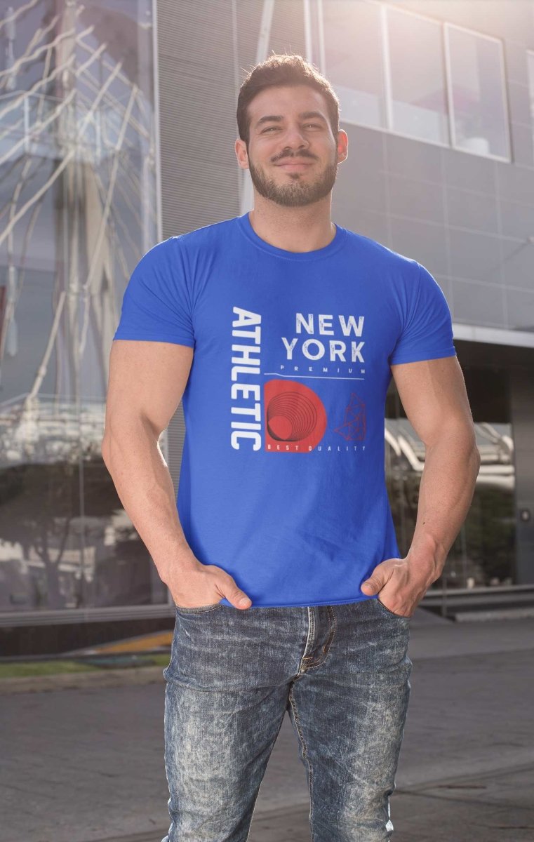Gym t shirts Mens Activewear & | Athletic New York blue