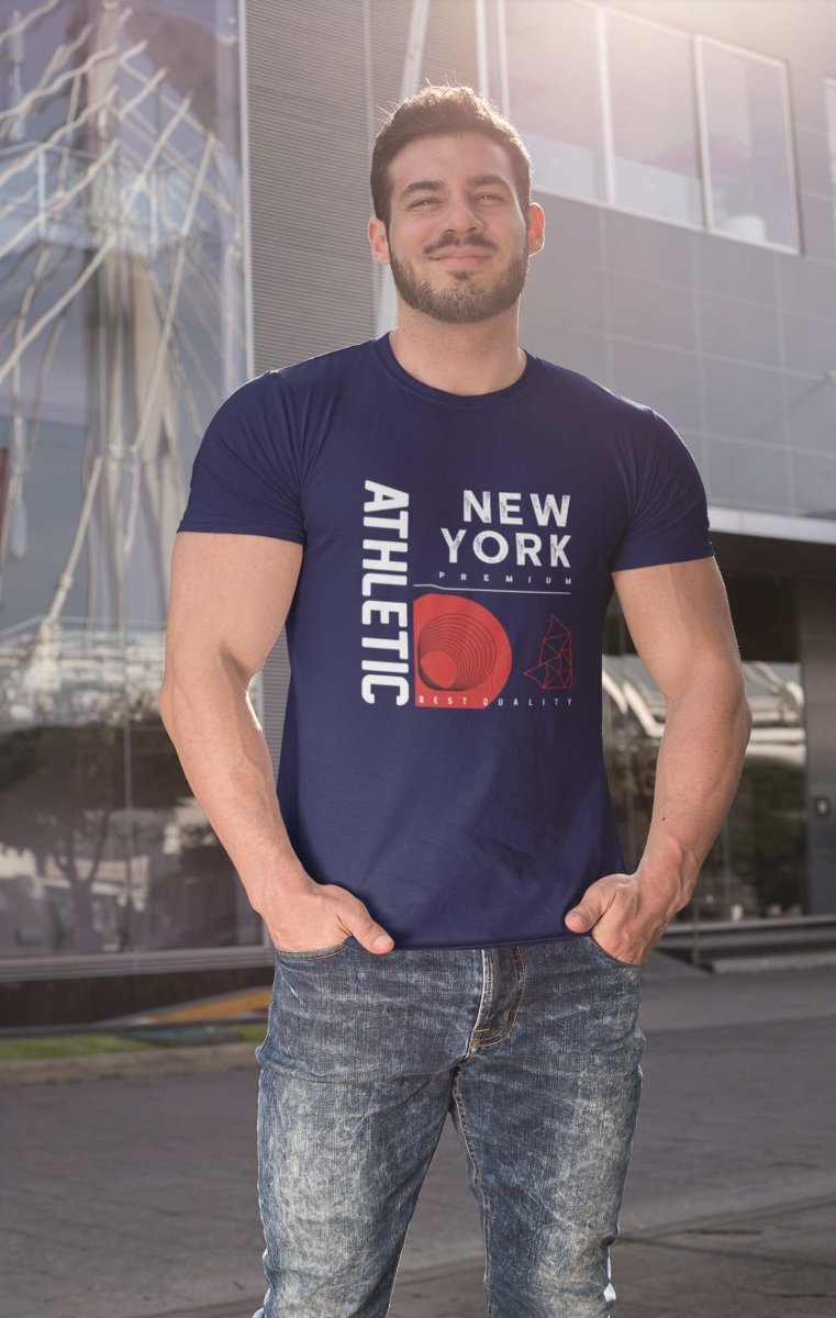 Gym t shirts Mens Activewear & | Athletic New York navy