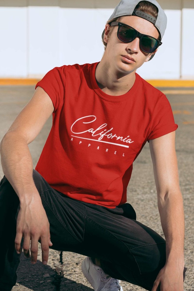 stylish t shirts Mens Activewear & | California apparel red