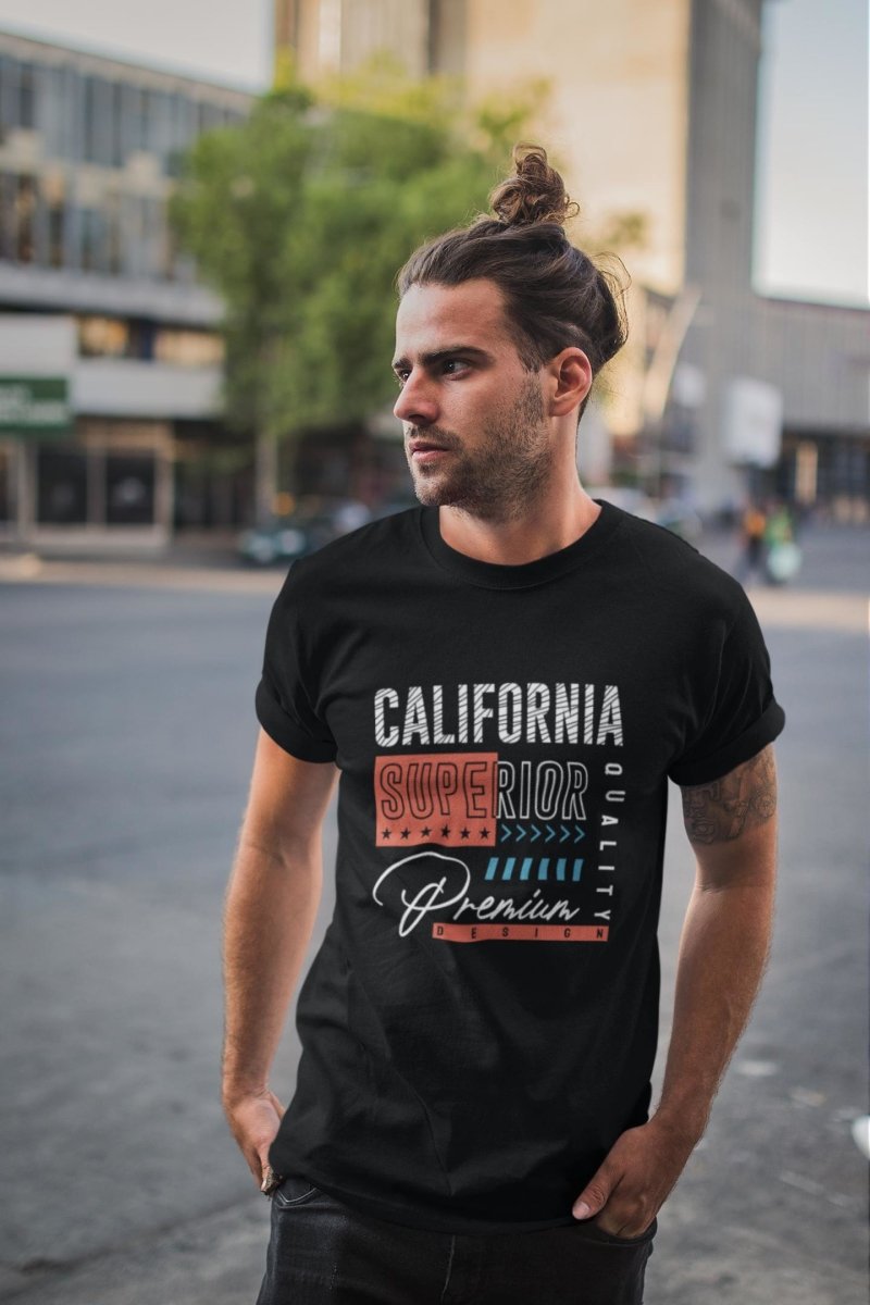 stylish t shirts Mens Activewear & | California premium black