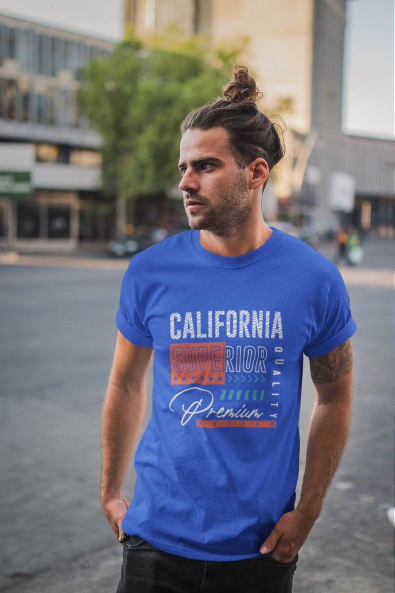 stylish t shirts Mens Activewear & | California premium blue