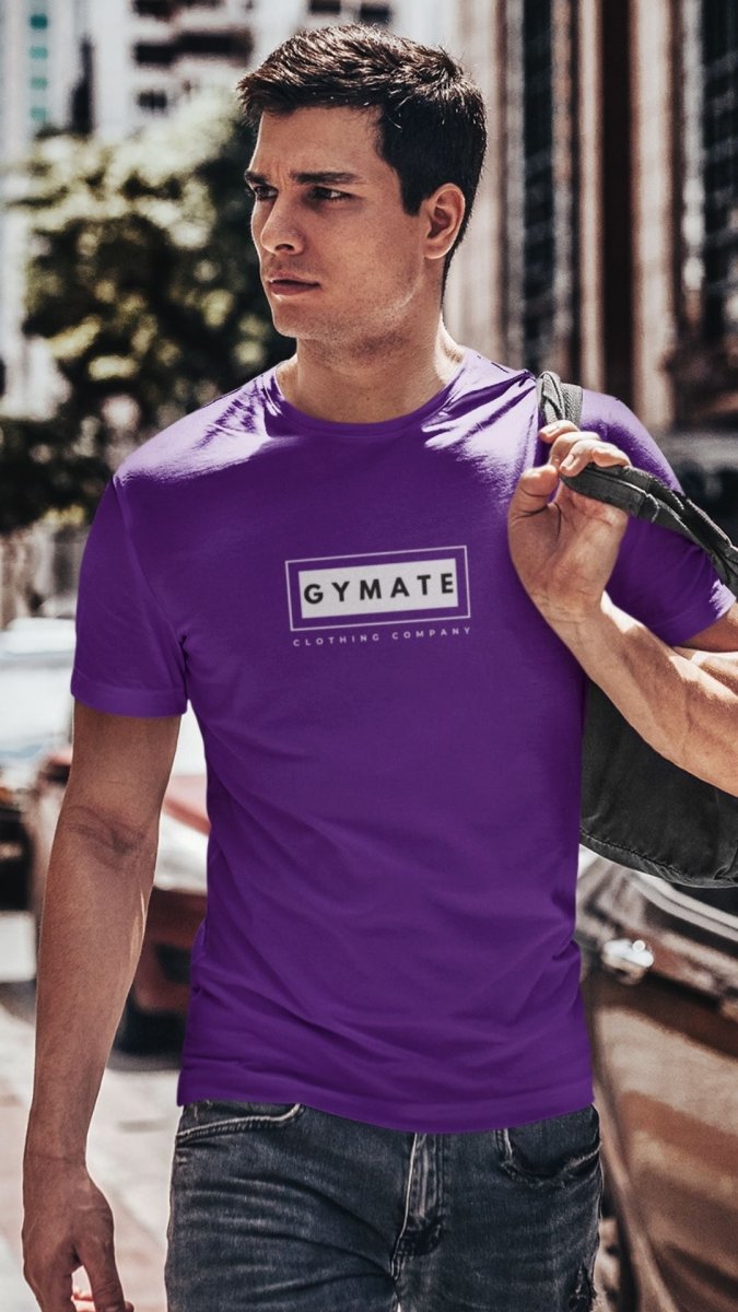 Stylish T Shirt to inspire Men | Gymate clothing purple