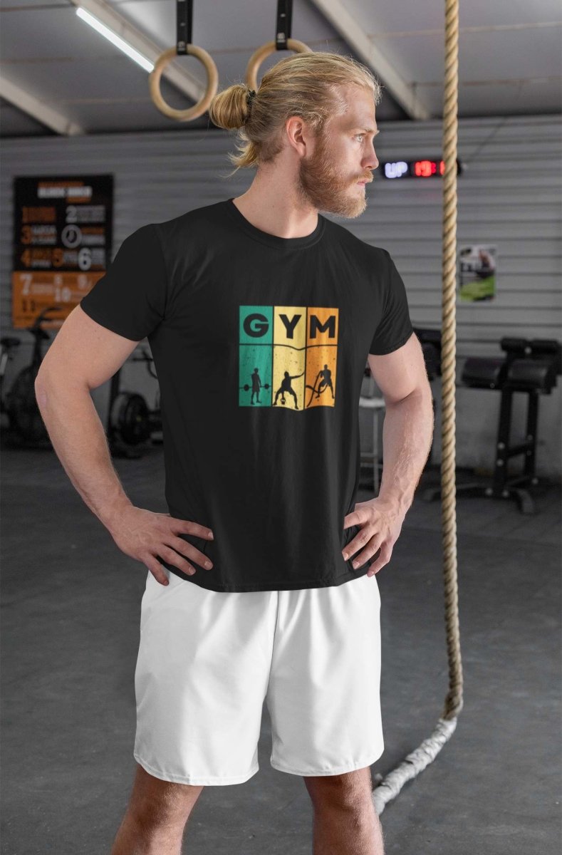 Sports wear mens T shirts for active/Leisure Wear | GYM T shirt black
