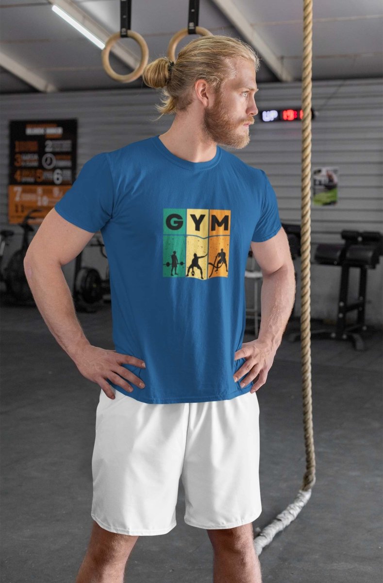 Sports wear mens T shirts for active/Leisure Wear | GYM T shirt blue