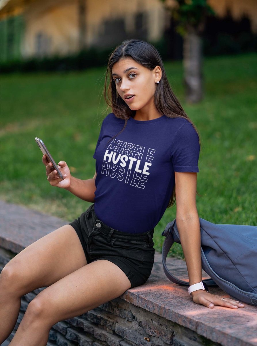 Stylish T shirts for women Activewear / Athleisure | HUSTLE navy
